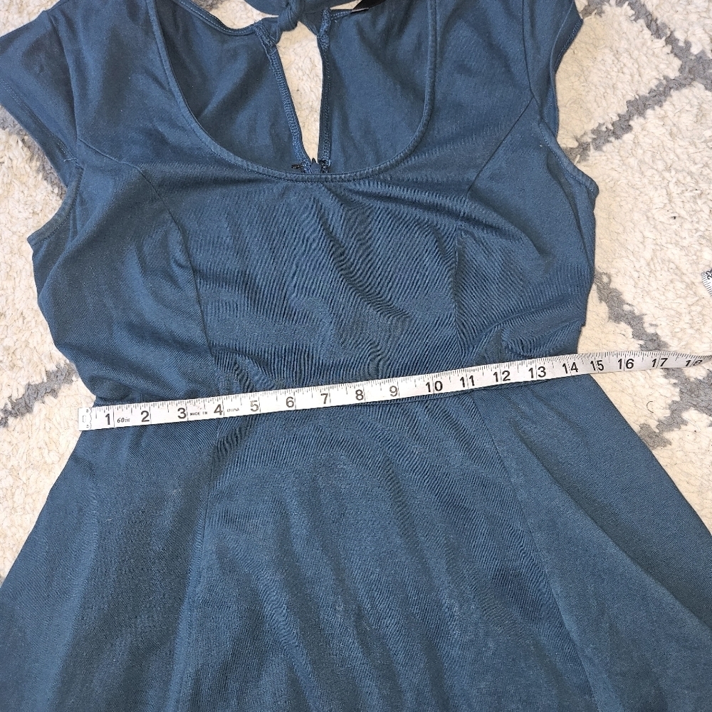 eShakti mid length cotton dress with lace inlet. Size medium or 10 - Picture 6 of 8